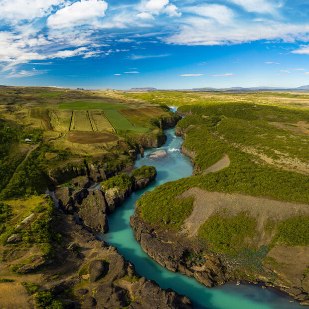 photo of the canyon bruarhlod in south west iceland