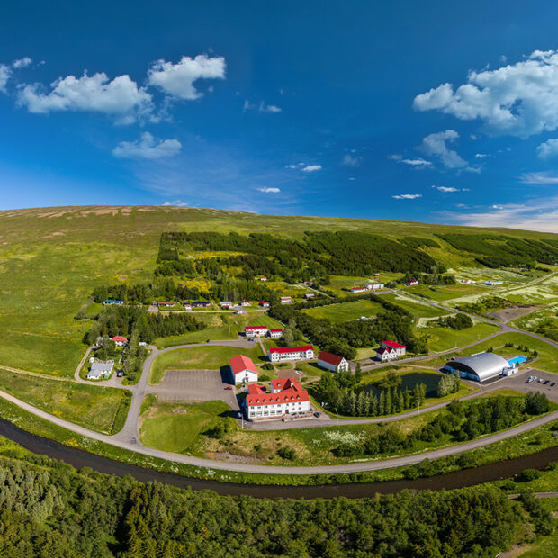 village town of laugar in north iceland